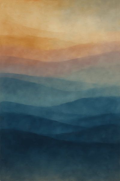 Fluisteringen van de dageraad - Abstract landschap van licht en rust van Jaladri Atelier