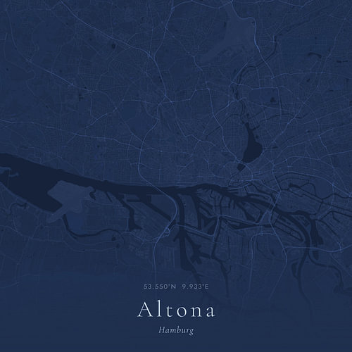 Vintage map of Altona, Germany