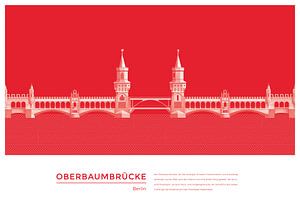 Oberbaumbrücke Berlijn van Michael Kunter