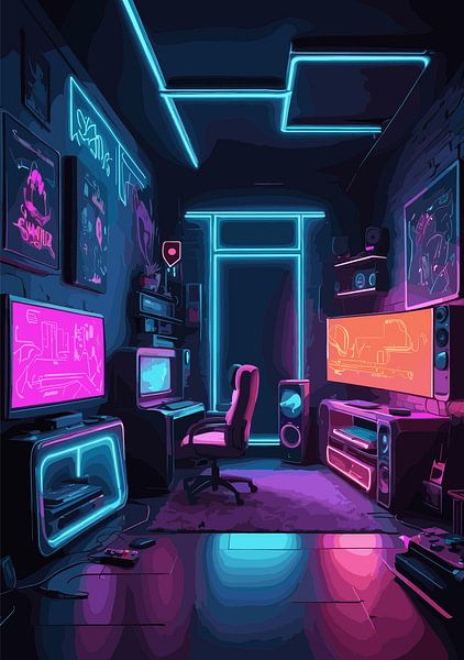 Gameruimte Neon van Vicky Hanggara