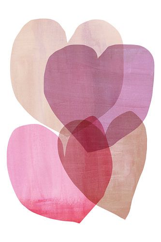 Overlapping Love Tonal Hearts 3