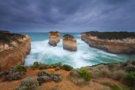 Tom and Eva Lookout as a storm approaches. Great Ocean Road in menace and beauty. by Jiri Viehmann