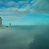 Rotterdam center in the fog by Ilya Korzelius