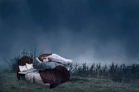 Sleeping Woman Floats Above Bed in Misty Outer Air (Seen at VT Wonen)