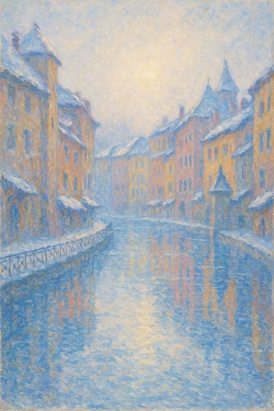 Reflexionen des Winters - Gelassenheit auf dem Kanal von Annecy von Travel Shop