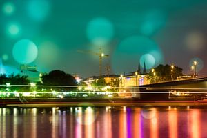 Bonn bei Nacht am Rhein - Bonn at night on the Rhine