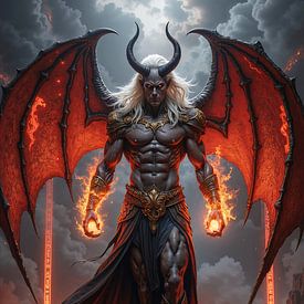 PYRAXION – The blonde demon with the burning fists by INFERAURUM