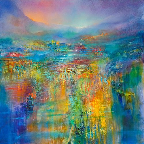Vibrant view - an intense abstracted landscape by Annette Schmucker