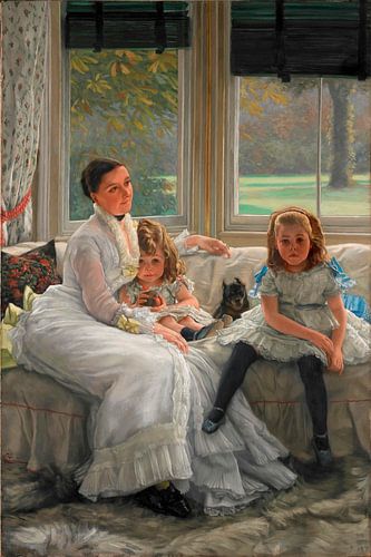 Portret van mevrouw Catherine Smith Gill en twee van haar kinderen, James Tissot...