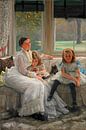 Porträt von Frau Catherine Smith Gill und zwei ihrer Kinder, James Tissot von Meisterhafte Meister Miniaturansicht