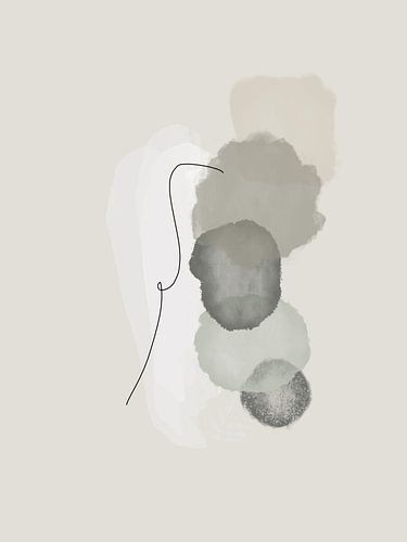 Moderne organische Formen in sanften Erdtönen