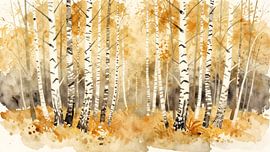 Golden Birch Forest