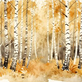 Goldener Birkenwald von Kristin M