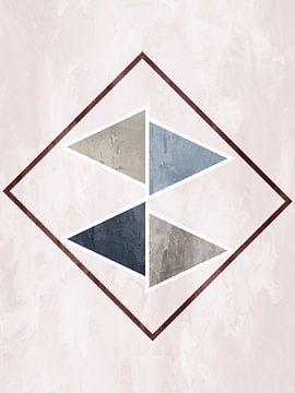 Art abstrait géométrique moderne dans des tons ocres