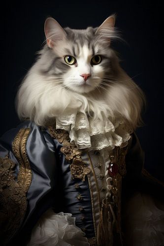 Chat de style baroque