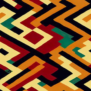 Abstraktes Navajo-Aztekenmuster #XIX