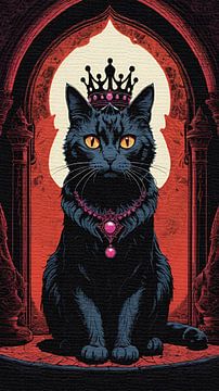 Dark Vintage Style Cat Kings & Queens part 2 van Maud De Vries