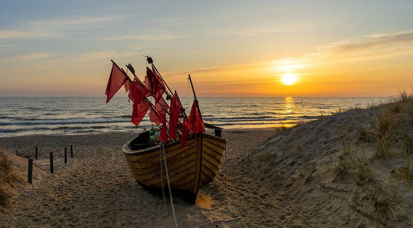 Fishing boat on the Baltic Sea on Usedom beach by Animaflora PicsStock