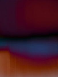 Abstrakter Horizont in tiefen Farbtönen, stimmungsvolle zeitgenössische Kunst von Dina Dankers