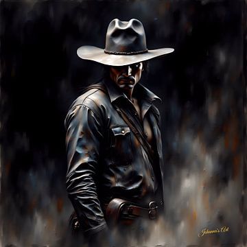 Country & Western - Cowboy dans la pénombre sur Johannas Art Creations