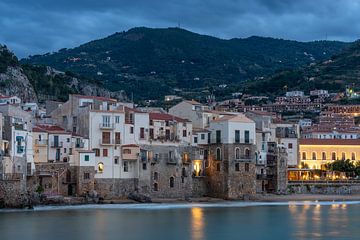 Cefalù at Twilight: A Picturesque Village in Sicily by Jeroen Kleiberg