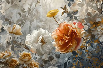 Floral | Blumen Leinwandgemälde von Wunderbare Kunst