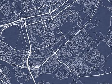 Kaart van Capelle aan den IJssel in Royaal Blauw van Map Art Studio
