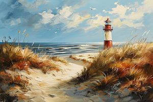 Leichtturm am Strand