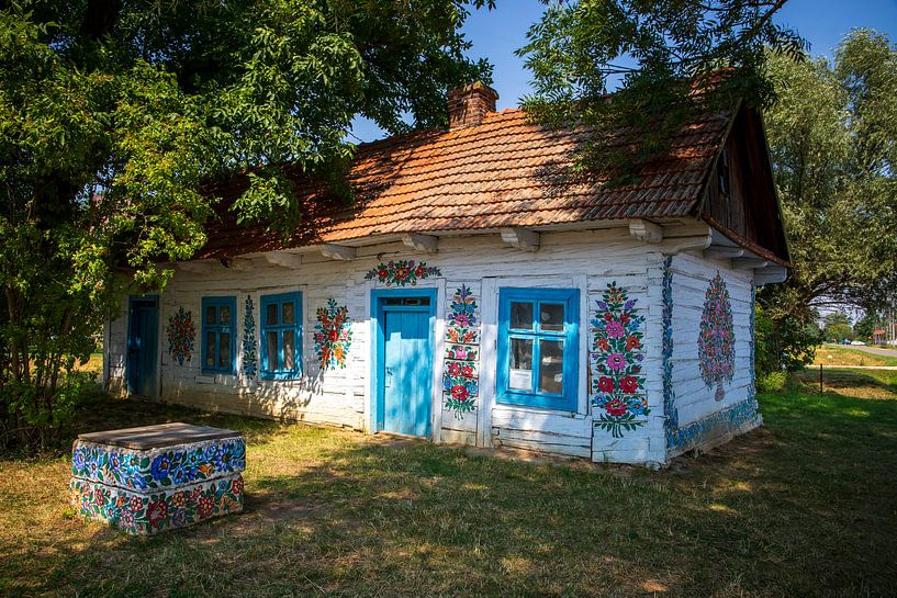 House painted with flowers in Zalipie by Antwan Janssen