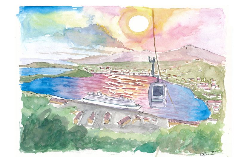 Charlotte Amalie St. Thomas Skyride to Paradise Point with Crown Bay by Markus Bleichner