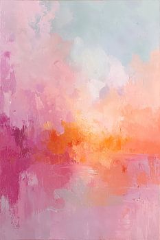 Abstrakter Sonnenaufgang in Pastell Nr. 1