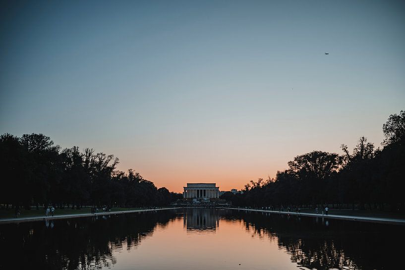 Lincoln Memorial bei Sonnenuntergang von Erwin van Kester