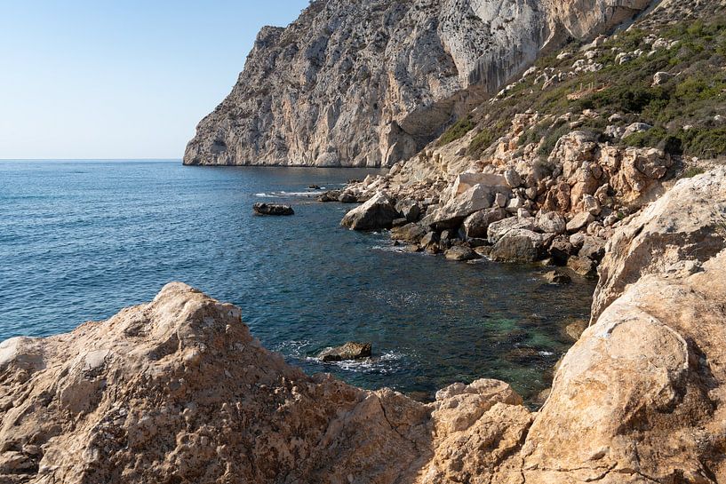 Rocky bay in the Peñón de Ifach Natural Park by Adriana Mueller