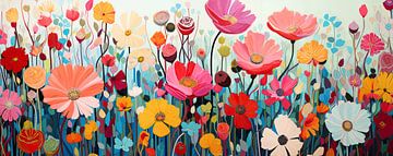 Bloemen abstract van De Mooiste Kunst