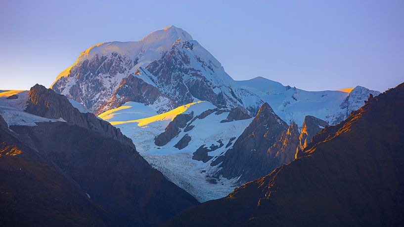 Zonsopkomst Mount Tasman, Nieuw Zeeland van Henk Meijer Photography