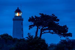 Der Leuchtturm am Dornbusch zur blauen Stunde. von Stephan Schulz