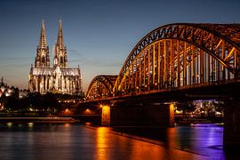 night vision of the cathedral of cologne
