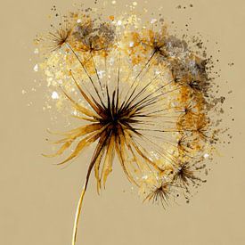 A dreamy dandelion in warm shades by But First Framing