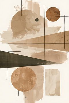 Kalmeer lijntjes en kringen in natuurlijke kleuren