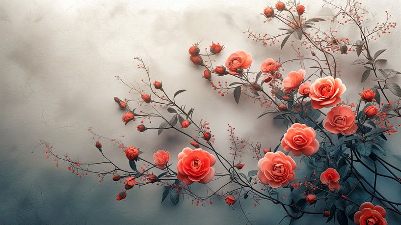 Climbing Rose Painting by Dakota Wall Art