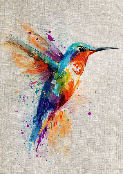 Merry Wings of a Hummingbird by Abstract Painting