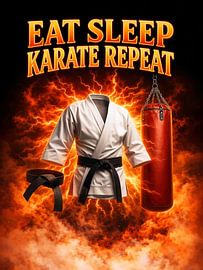 Grafikkunst zum Thema „Bootleg Karate“ aus den 90ern