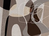 Abstract organic shapes and lines in warm brown by Dina Dankers thumbnail