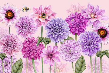 Dahlia flower party by Geertje Burgers