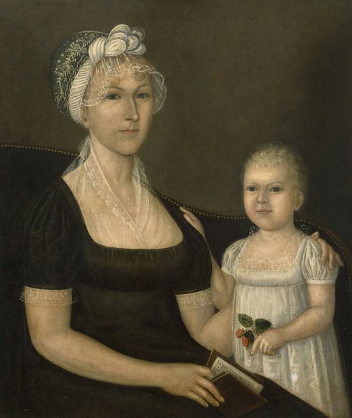 Mrs. Abraham White and Daughter Rose, Joshua Johnson by Masterful Masters