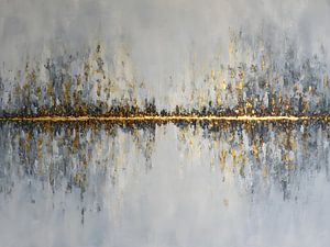 Moderne Abstrakte Minimalistische Wabi-Sabi Gold Kunst