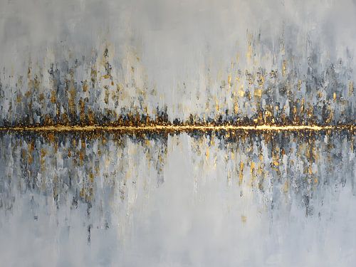 Modern Abstract Minimalist Wabi-Sabi Gold Art