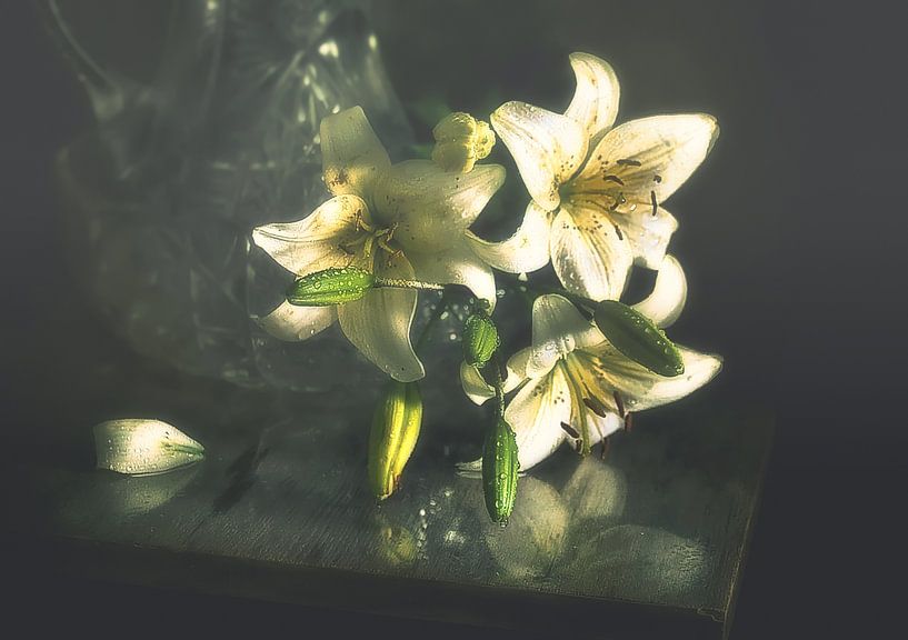 a bouquet of lilies by Mykhailo Sherman