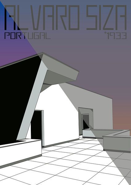 Alvaro Siza 4 - Zonsondergang & Grijze Driehoek van TAAIDesign