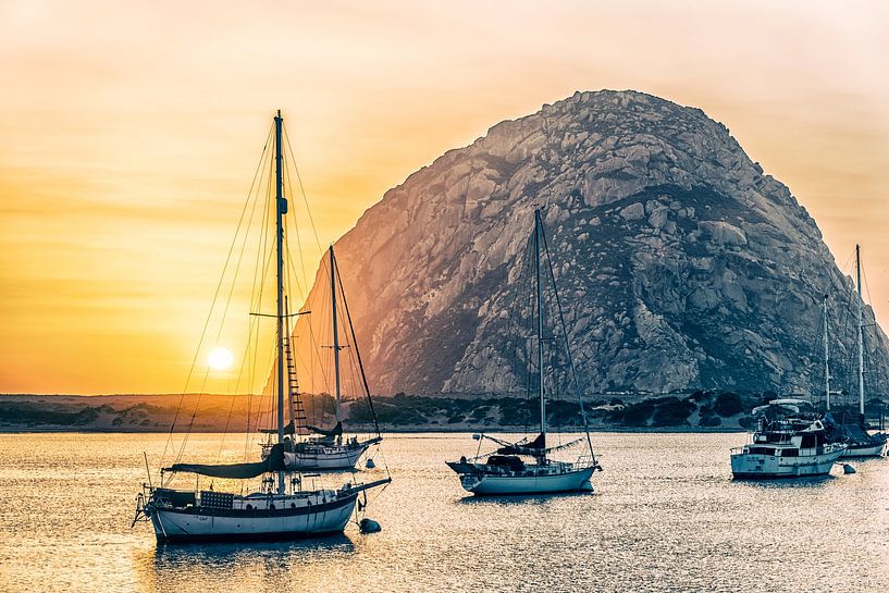 Morro Bay - About To Set by Joseph S Giacalone Photography